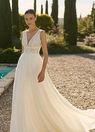 Vestido novia romántico