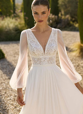 Vestido novia romántico