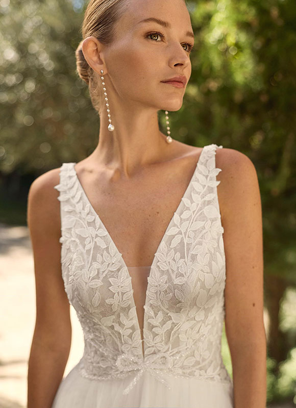 Vestido novia romántico