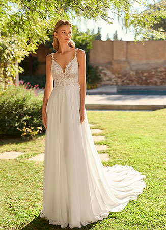 Vestido novia romántico